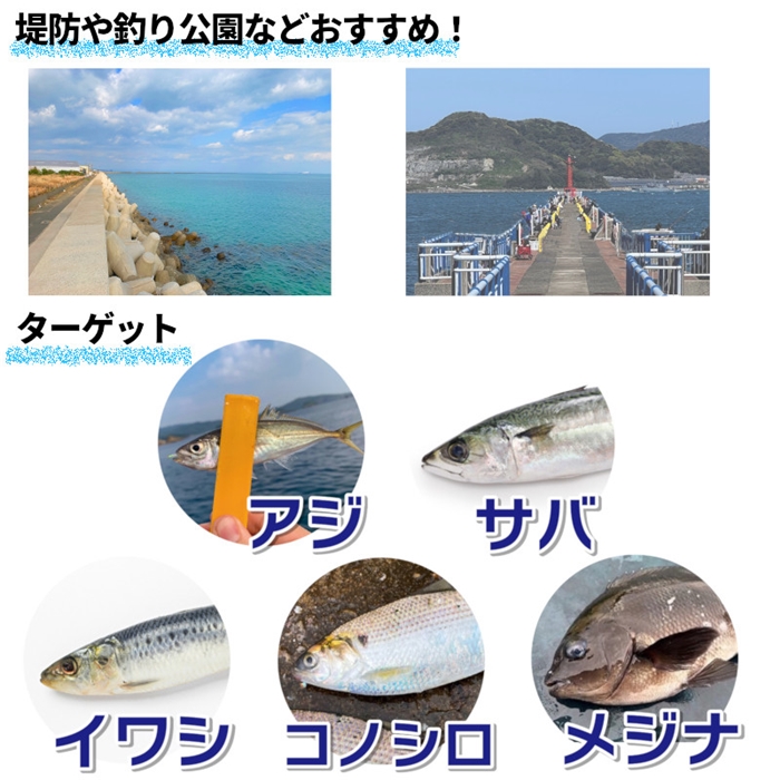 釣楽セット 海釣り入門 堤防サビキ コンパクトロッド+糸付きリール 上