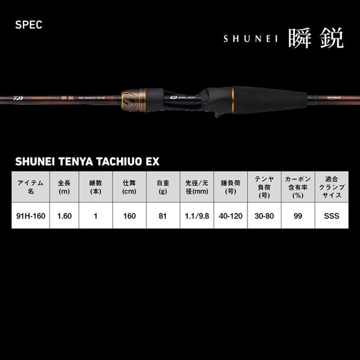 ダイワ 25 瞬鋭 テンヤタチウオEX 91H-160【大型商品】 - 釣具の