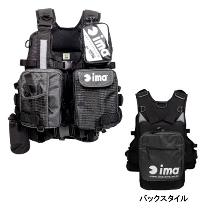 アイマ ima オリジナルフローティングベスト フリー ブラック