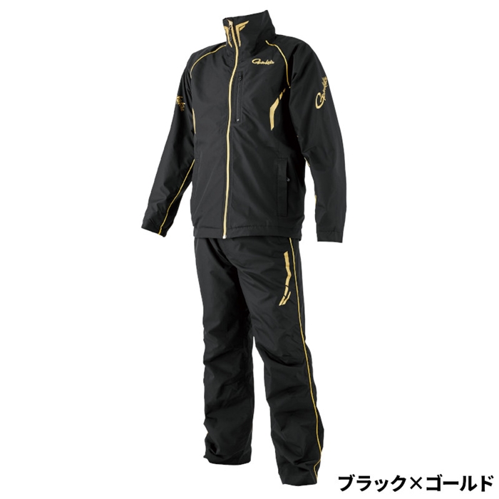がまかつ ウィンドブレーカースーツ M ブラック×ゴールド GM3791