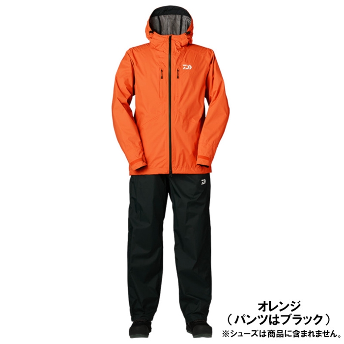 ダイワ DR-3322 レインマックス ハイブリッドレインスーツ M オレンジ