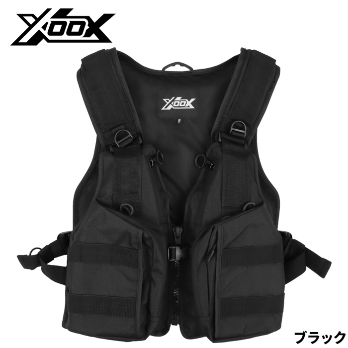 XOOX ゲームフローティングベスト BS フリー ブラック - 釣具の