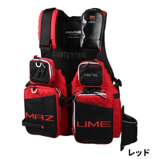 マズメ mazume タイドマニアライフジャケット フリー ブラック×ライム