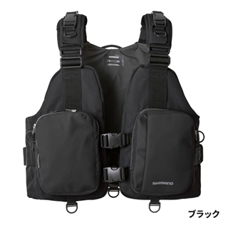 シマノ デタッチャブルゲームベスト フリー ブラック VF-036V - 釣具の