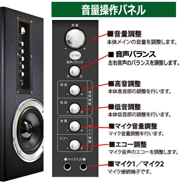 Vabel［ヴァベル］2.2ch重低音アンプ内蔵スピーカーシステム120WKEM-TS