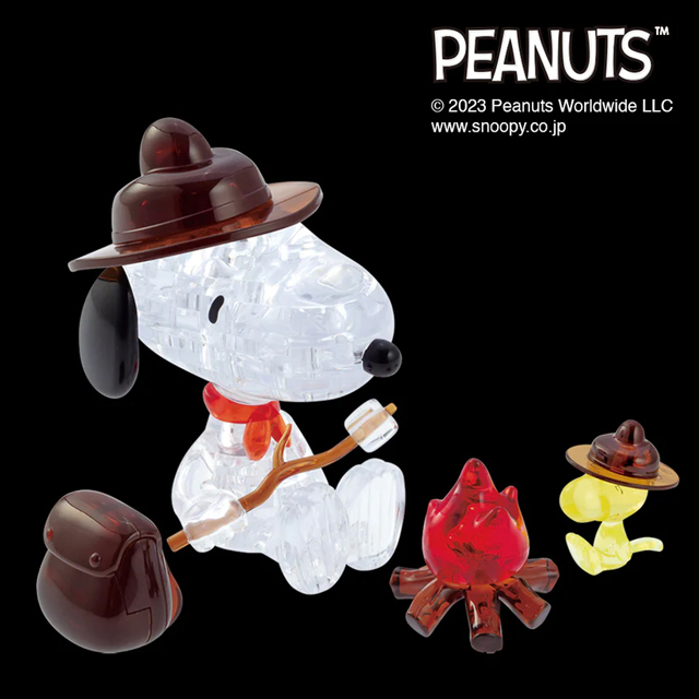 クリスタルパズル「スヌーピーキャンプ（43ピース）」ディスプレイ