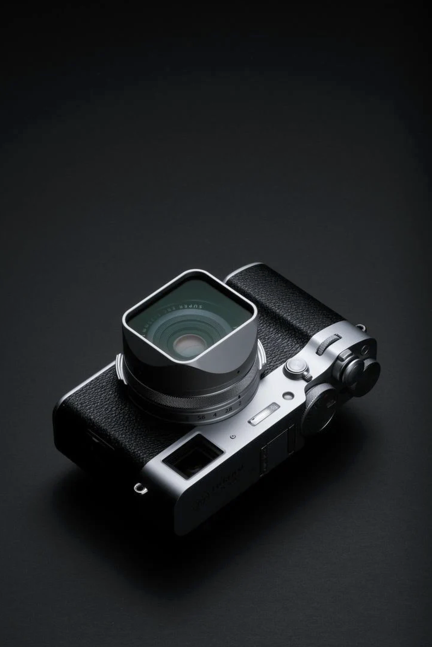 Squarehood X100 Glass (Haze 10%) SILVER Lens Hood NEW - For Fuji X100