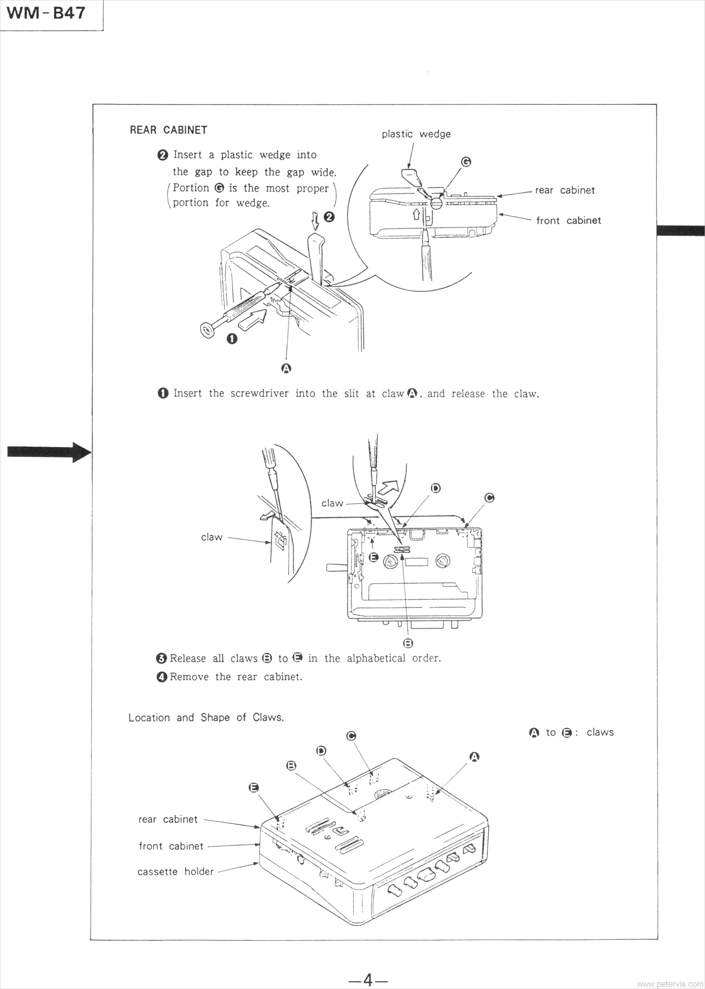 Sony WM-B47 Service Manual