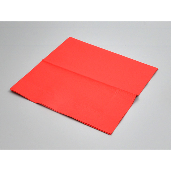 店舗資材 2P8ツ折りカラーナプキン(イタリアンレッド) LUC-28