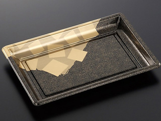 刺身容器 DX 角皿 特2 金砂目-BK 身 中央化学 | テイクアウト容器の