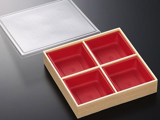 折箱 松花堂 7寸-4 赤・杉(ボ) 中央化学 | テイクアウト容器の通販