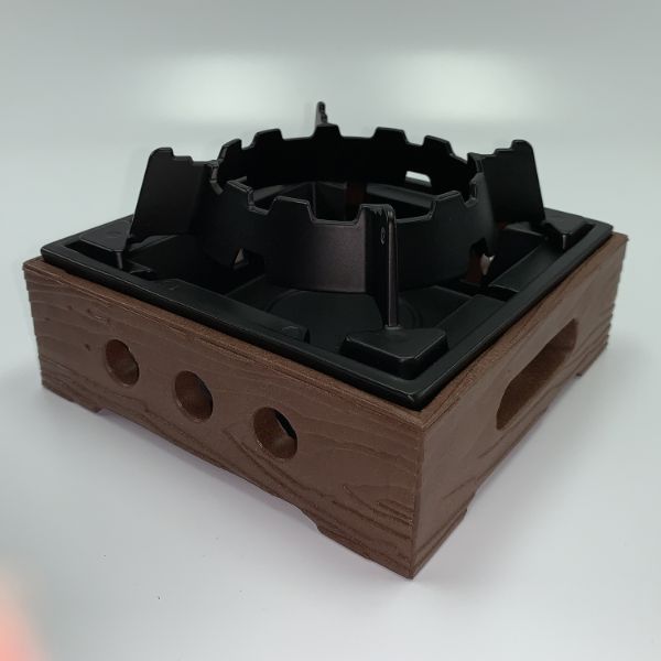 固形燃料用コンロ M11-503 民芸こんろ B-1 茶 マイン | テイクアウト