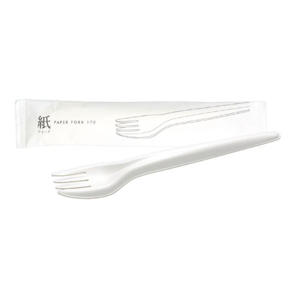 使い捨てフォーク SBT-紙フォーク(個包装) 17cm シンギ | テイクアウト