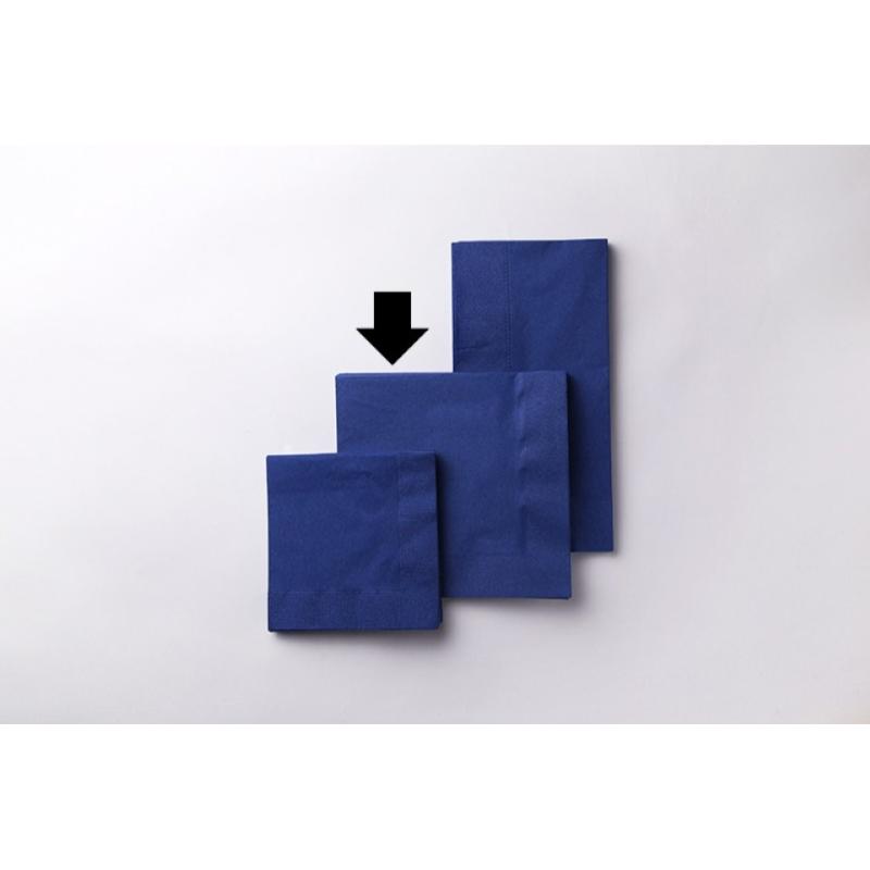 店舗資材 2P8ツ折りカラーナプキン(フレンチブルー) LUC-28