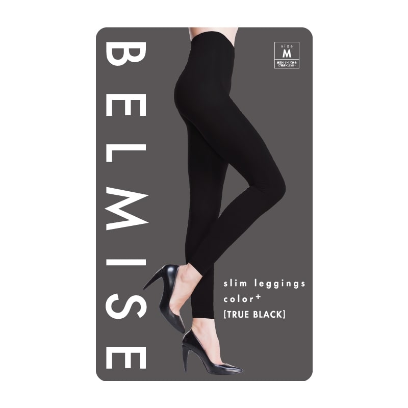 BELMISE ベルミス スリムレギンス カラープラス トゥルーブラック
