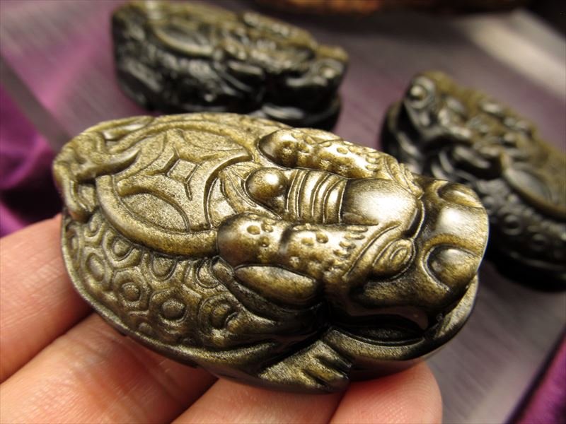 ◇龍亀【ロングイ】◇財運を高める瑞獣◇お守りとしても◇ゴールデン