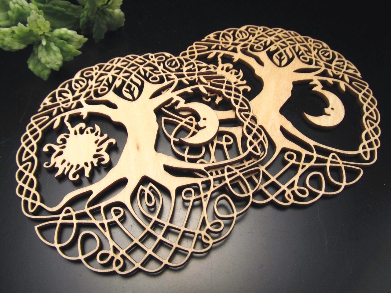 ◇デザインウッドコースター◇お洒落でかわいい◇温もりを感じさせる