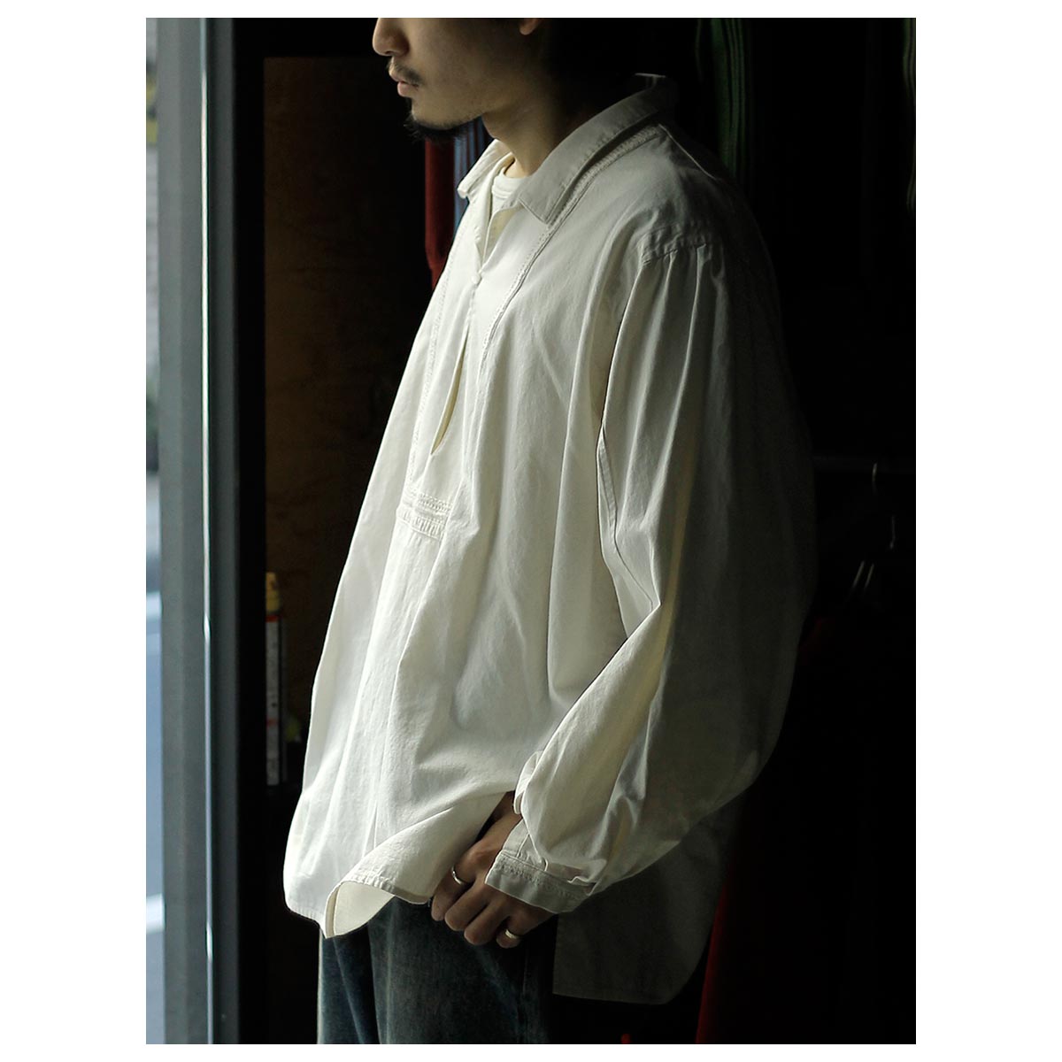 サルト SARTOコットン シャンブレー スキッパー シャツ COTTON