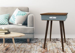 ゲオ、ワイヤレス充電も可能なBluetoothスピーカー内蔵テーブル。税込