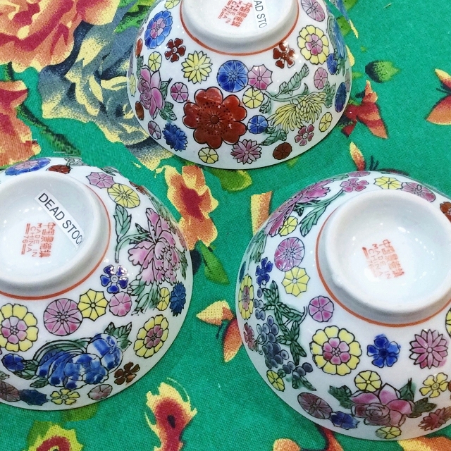 デッドストック景徳鎮/百花繚乱ボウル/ホワイト/大阪/南堀江/ピサヌローク