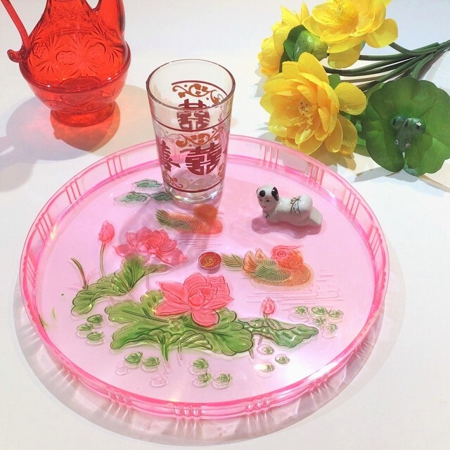 70sデッドストック/レトロピンクトレイ/大阪/南堀江/ピサヌローク