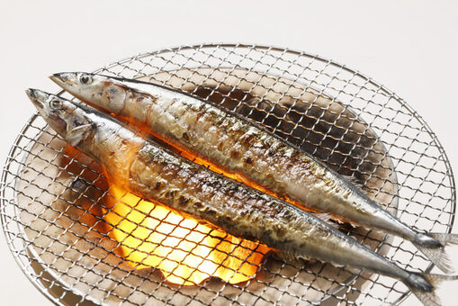 サンマの網焼き 写真素材 [563007] - フォトライブラリー