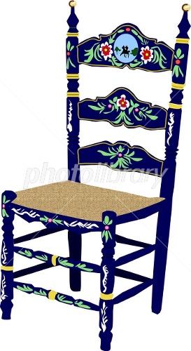 スペイン フラメンコの椅子 青 イラスト素材 [1885690] - フォトライブ