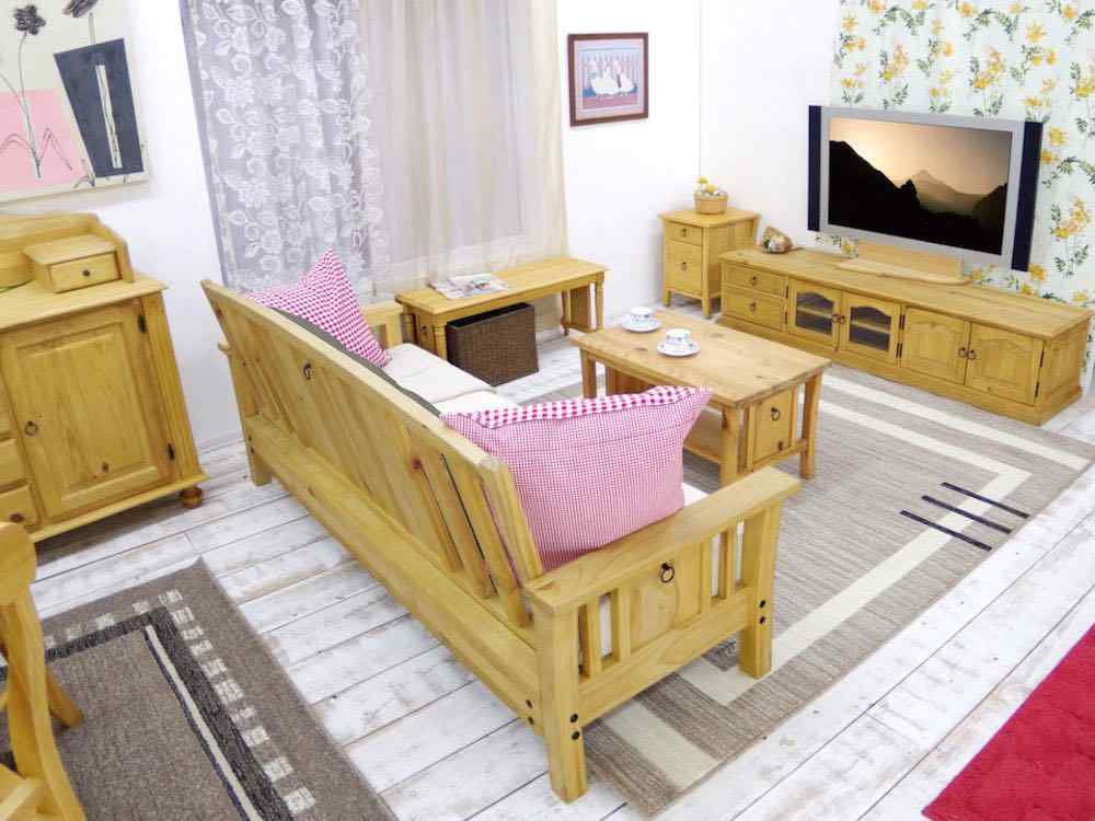 幅180cmカントリーテレビボード｜パイン無垢材テレビ台｜パイン