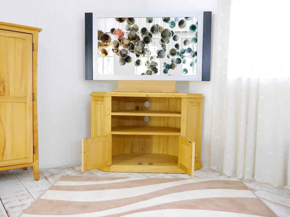 コーナーテレビボード｜コーナー収納台｜45インチ対応｜パインファクトリー