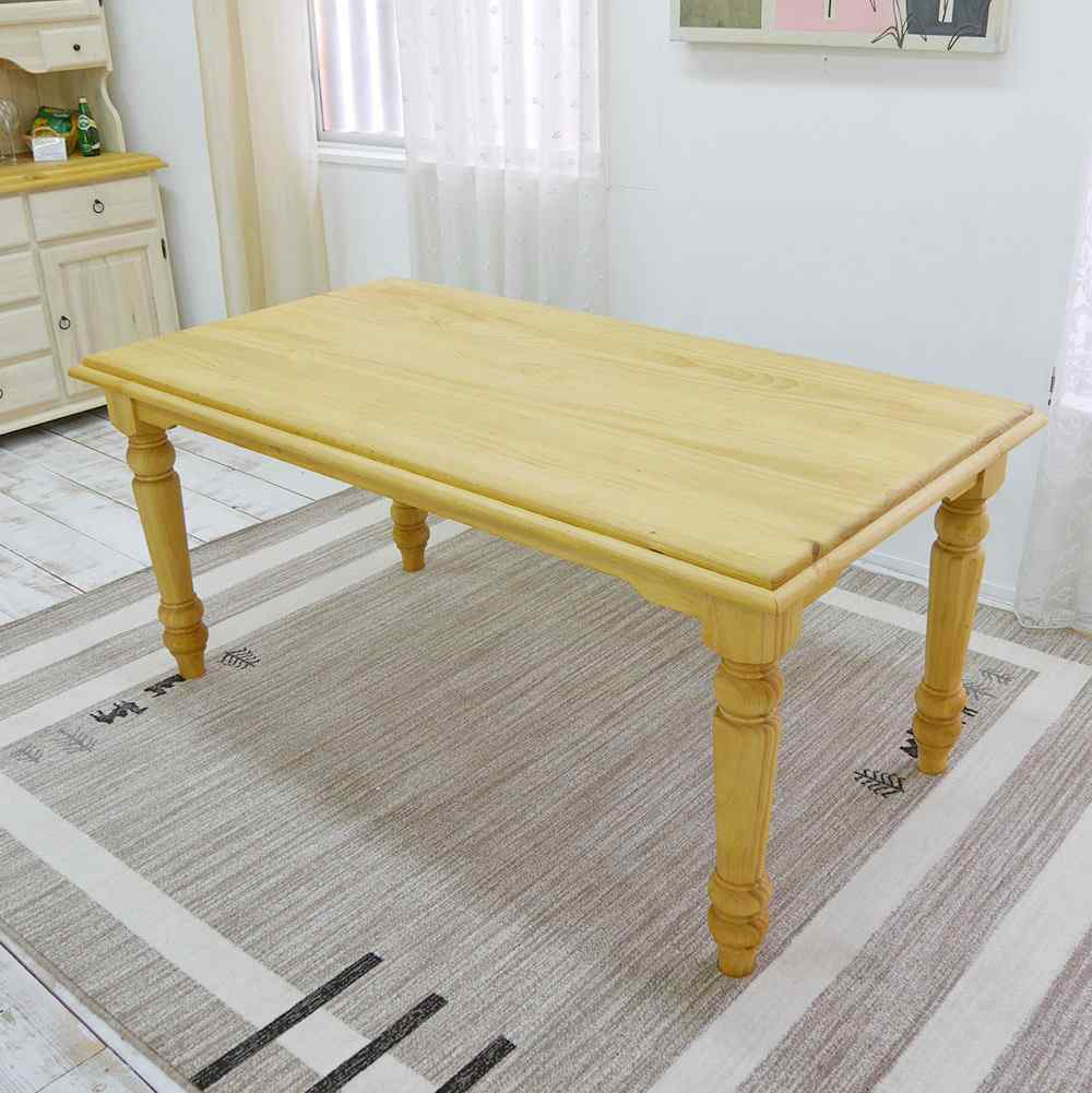 幅160cmカントリーダイニングテーブル4人掛セット｜パイン材チェア