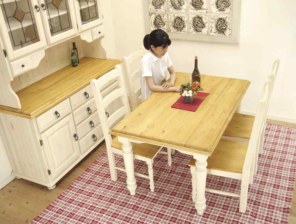 フレンチカントリー食器棚｜アトランタ｜ノック取手｜MW色