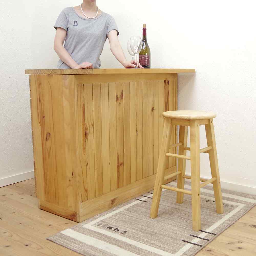 座面高60cmカントリースツール｜木製カウンターチェア｜パインファクトリー