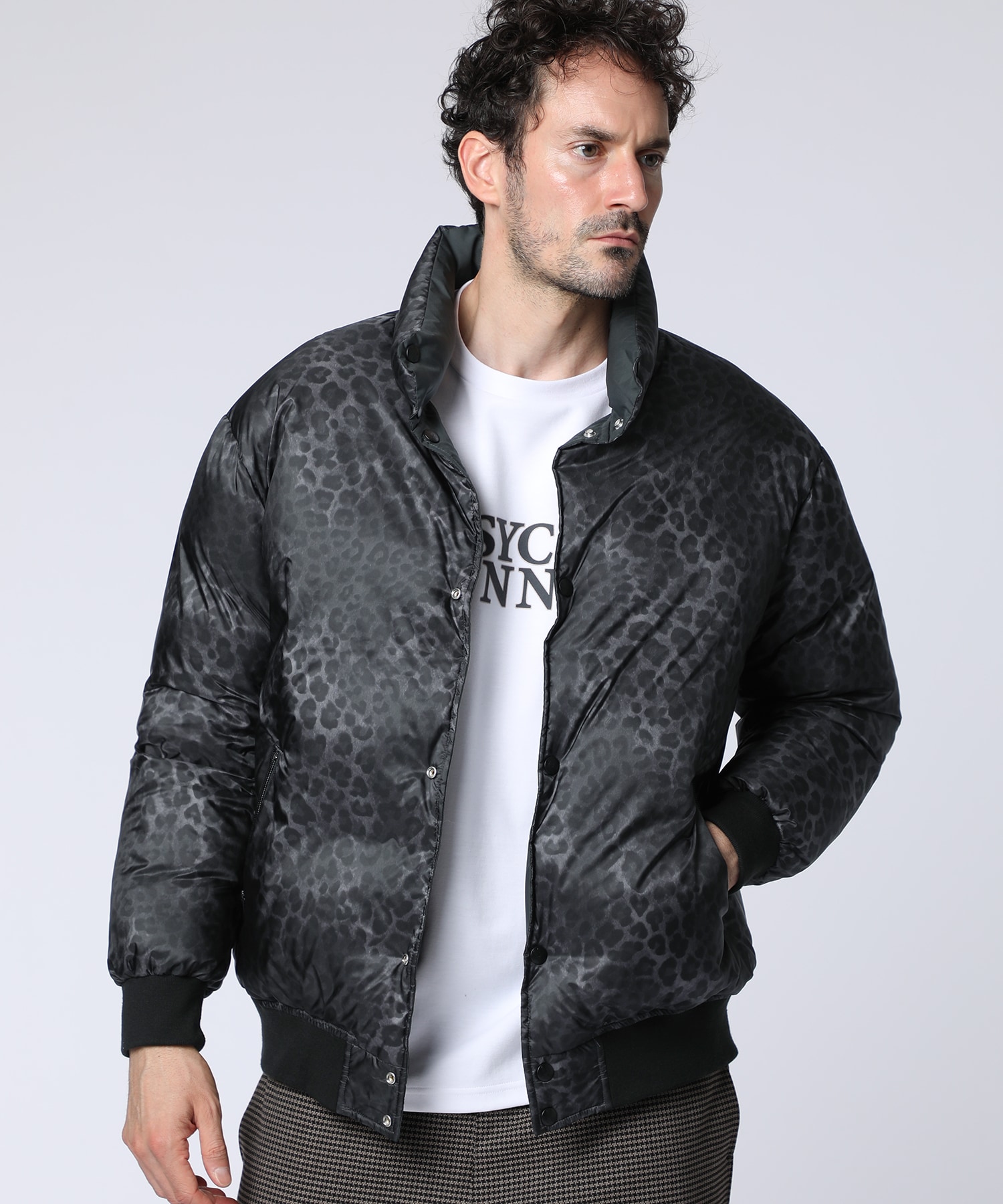 レオパードタフタ ダウンジャケット｜Psycho Bunny｜サイコバニー 公式