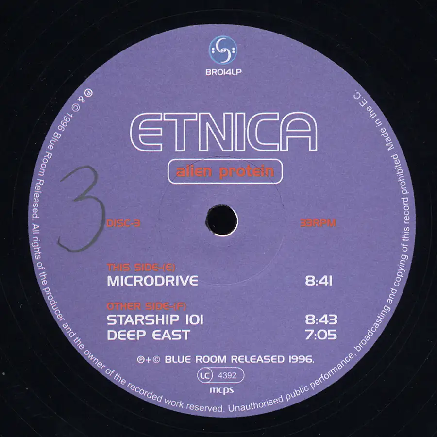 Alien Protein by Etnica album, vinyl from 1996 at PsyDB