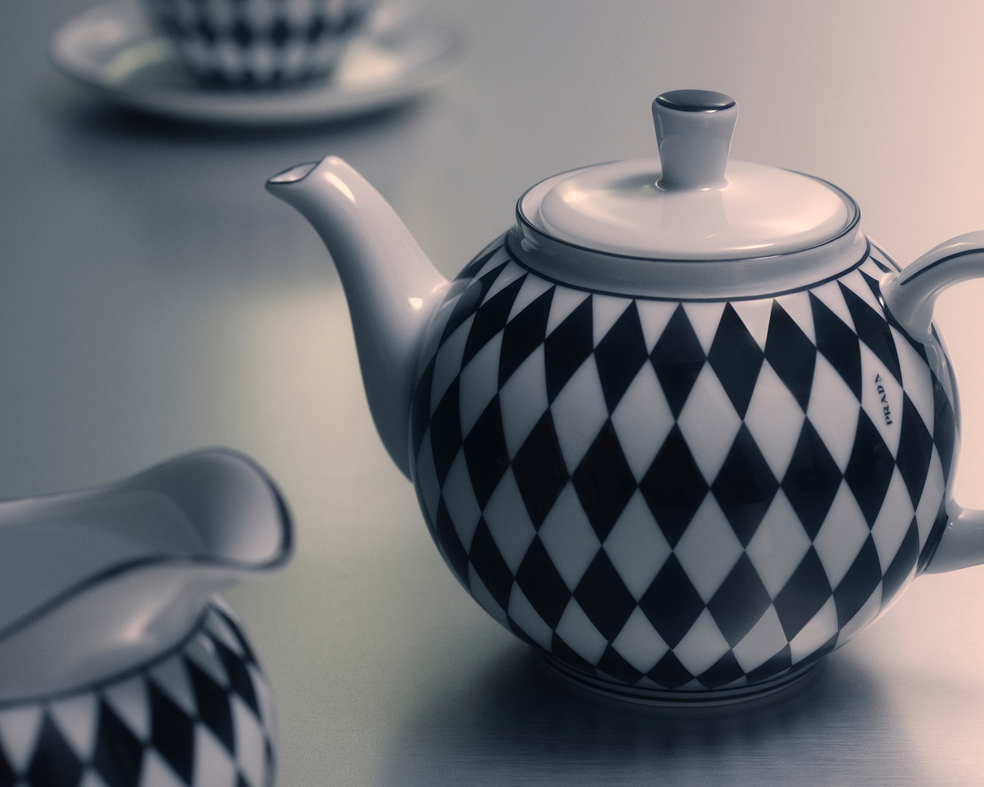 White/black Glass Christmas Ornament Set | PRADA