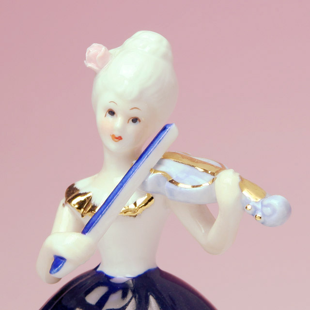 ヴァイオリンの乙女 レース人形オルゴール 音楽雑貨・アクセサリー専門