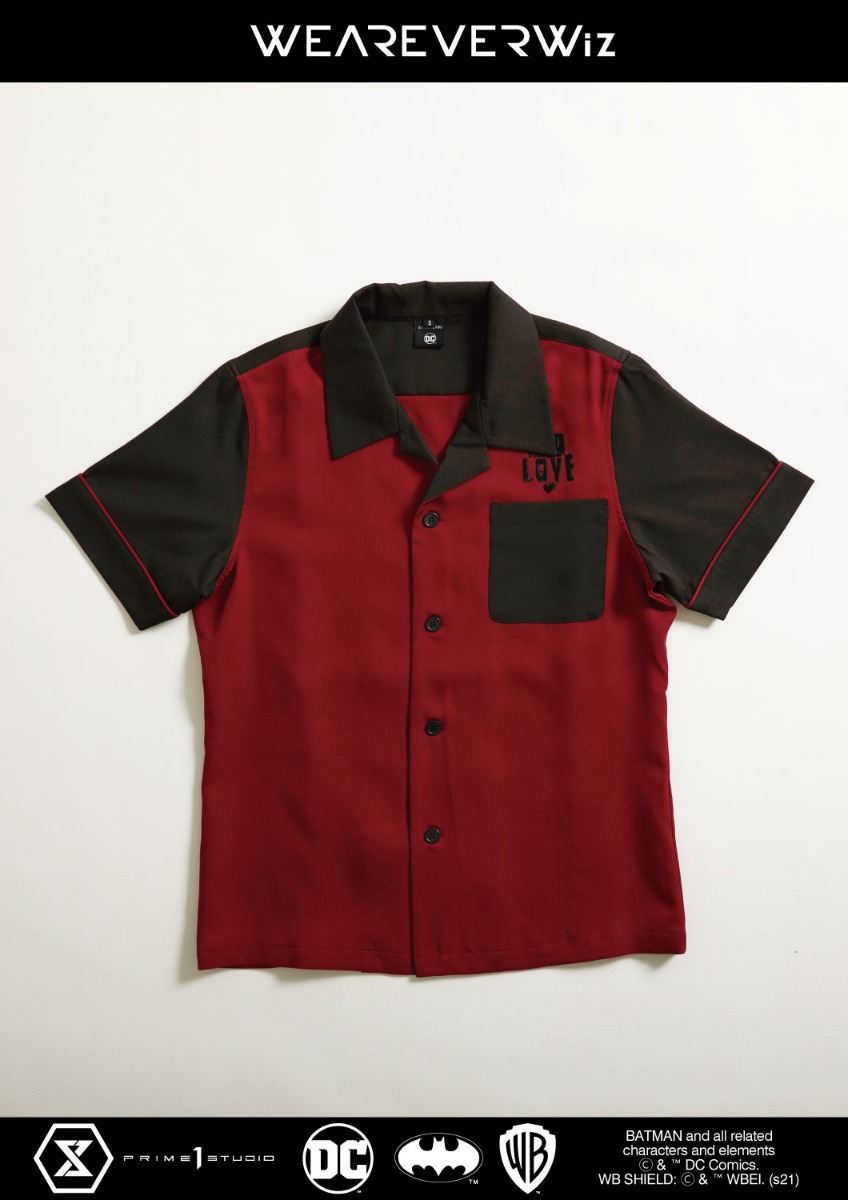DC ジョーカー＆ハーレイ・クイン (MAD LOVE) ボウリング シャツ