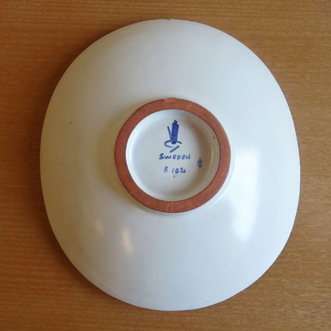 スティッグ・リンドベリ ファイアンスプレート｜北欧ビンテージ雑貨の