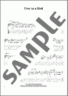 楽譜一覧】Free As A Bird The Beatles - ヤマハ「ぷりんと楽譜」