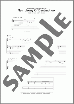 楽譜一覧】Megadeth - ヤマハ「ぷりんと楽譜」