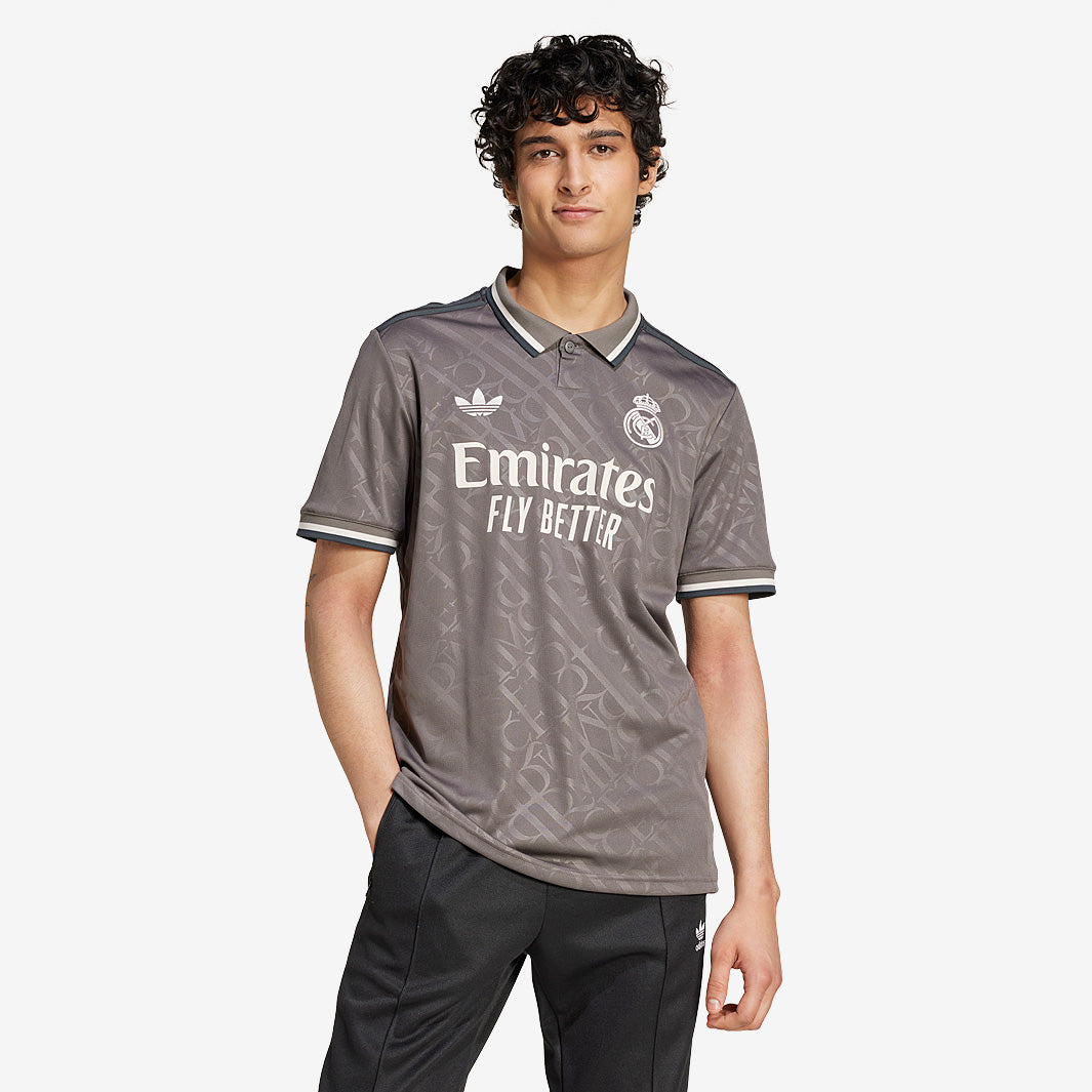 adidas Originals Real Madrid Third Shirt - Charcoal - Mens Replica