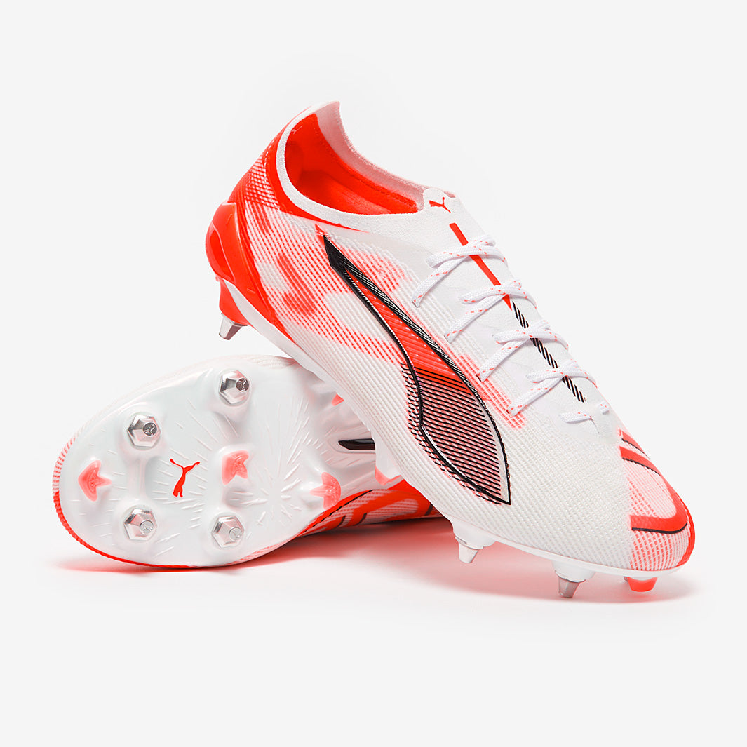 Puma Ultra 5 Ultimate MxSG - Puma White/Puma Black/Glowing Red