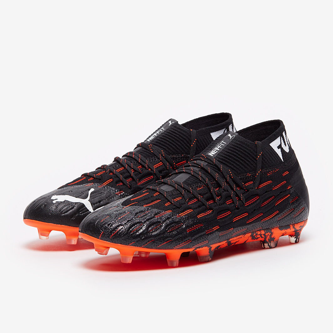 Puma Future 6.1 Netfit FG/AG - Black/White/Shocking Orange - Firm