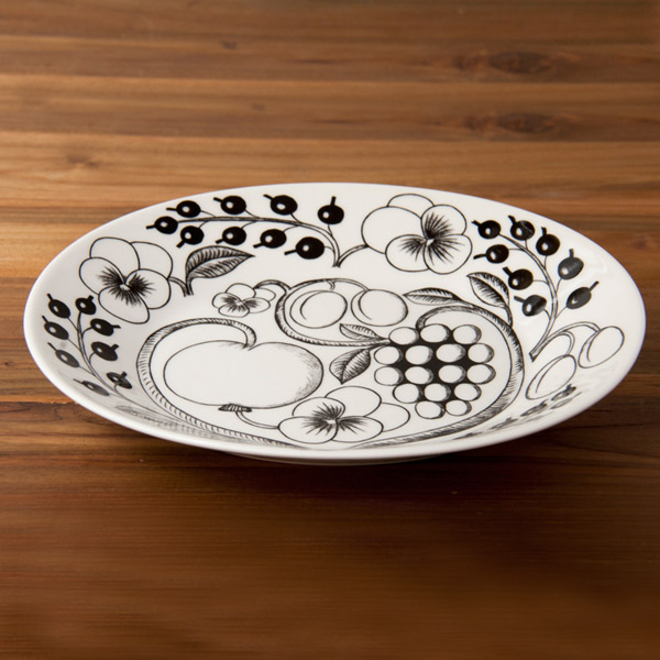 アラビア ブラック パラティッシ オーバルプレート 22×25cm / ARABIA