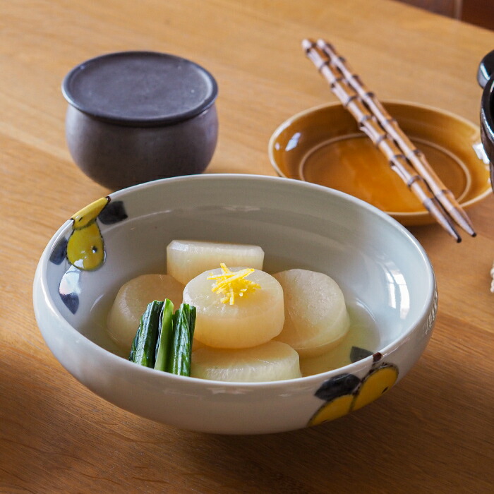 徳永遊心窯 色絵 みかん 7寸鉢 | 食器と料理道具の専門店「プロキッチン」