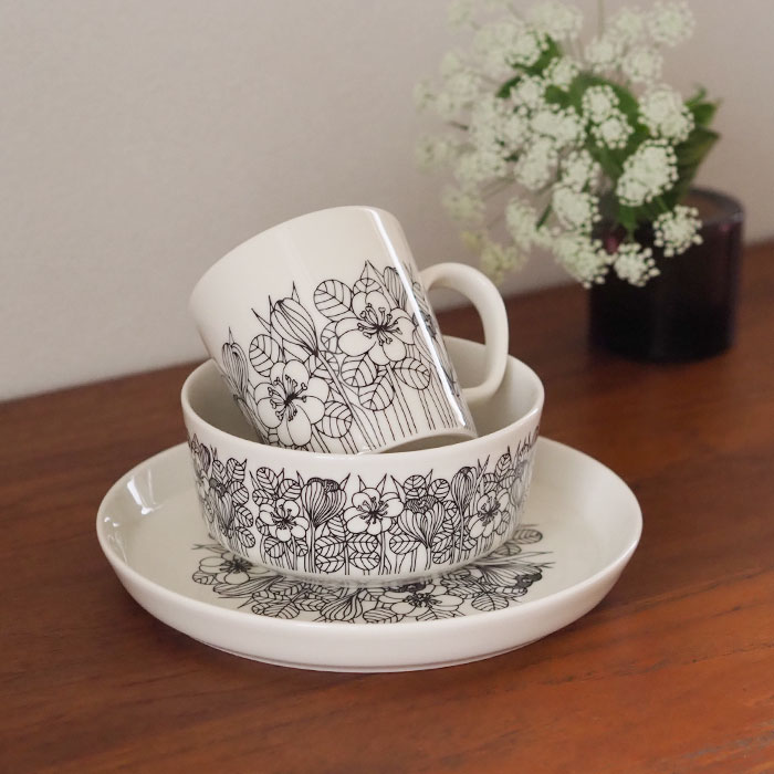 アラビア クロッカス プレート 19cm ブラック / ARABIA Krokus | 食器