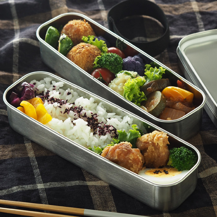 工房アイザワ 角長ランチボックス スリム 2段 | 食器と料理道具の専門