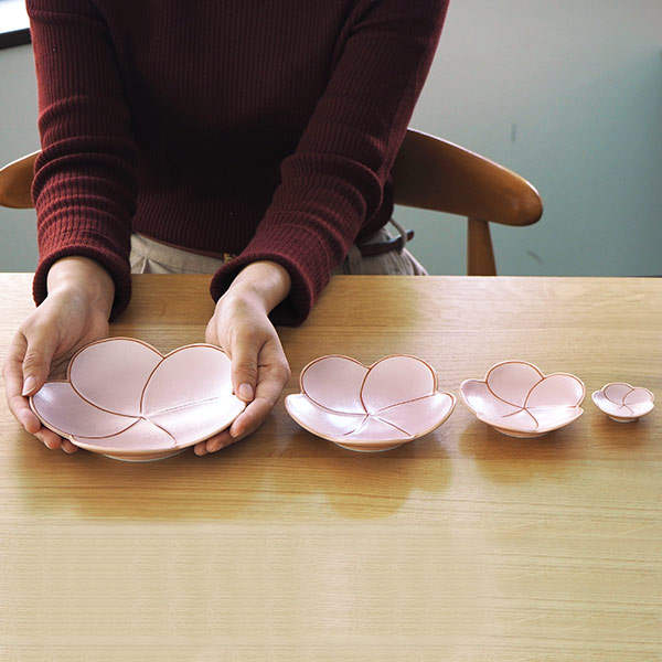 幸楽窯 錦 曙釉 銀彩 捻り梅形 銘々皿【26SPR】【zai】 | 食器と料理