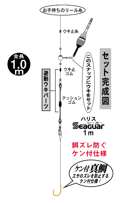 海上釣堀・ファミリーフィッシング/家族釣り/ウキ釣仕掛け/かんたん