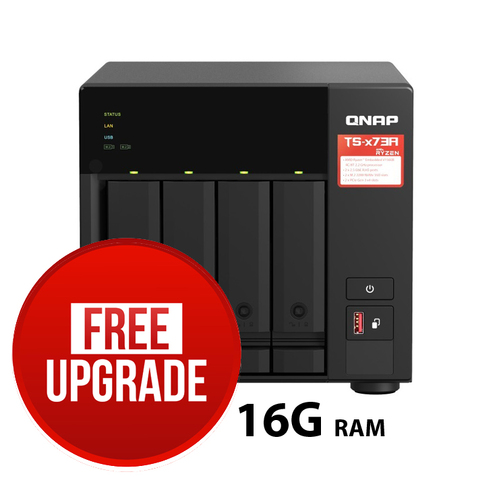 QNAP TS-473A-8G 8 Bay NAS with AMD R-Series Quad-core 2.1GHz, and